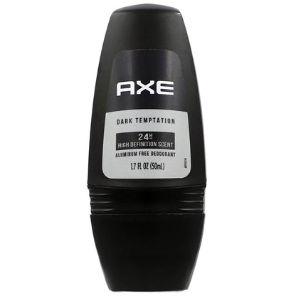 Axe Dark Temptation Roll-on Deodorant, Black, 1.7 Fl Oz (Pack of 4) - Long-Lasting Protection