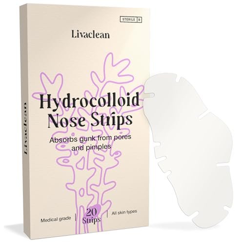 LivaClean 20 CT Nose Pore Strips – Hydrocolloid Nose Pimple Patch & Pore Cleansing Strips for Blackheads, Oil & Clogged Pores – Acne Treatment for Face & Skin Care - görsel 2