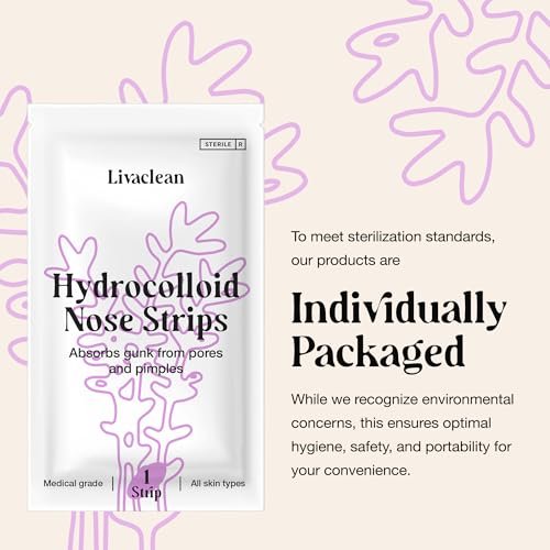 LivaClean 20 CT Nose Pore Strips – Hydrocolloid Nose Pimple Patch & Pore Cleansing Strips for Blackheads, Oil & Clogged Pores – Acne Treatment for Face & Skin Care - görsel 8