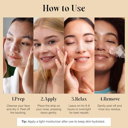LivaClean 20 CT Nose Pore Strips – Hydrocolloid Nose Pimple Patch & Pore Cleansing Strips for Blackheads, Oil & Clogged Pores – Acne Treatment for Face & Skin Care