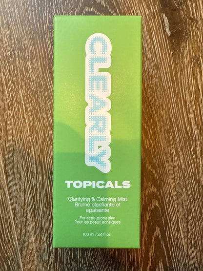 Clearly Acne Clarifying + Calming Mist for Face & Body | 2% Salicylic Acid + AHA | Reduces Acne, Blackheads & Redness | Vegan & Cruelty-Free (4 fl oz) Avelisse