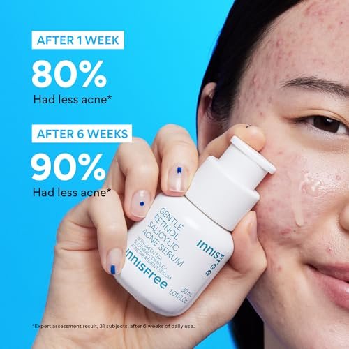 innisfree Gentle Retinol Salicylic Acne Serum - Korean Face Treatment for Blemishes & Clear Skin, 1.01 Fl Oz Avelisse