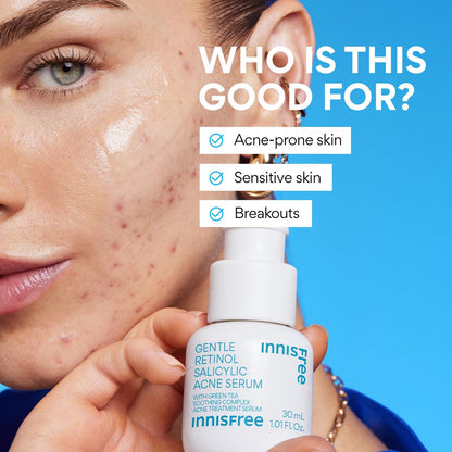 innisfree Gentle Retinol Salicylic Acne Serum - Korean Face Treatment for Blemishes & Clear Skin, 1.01 Fl Oz Avelisse