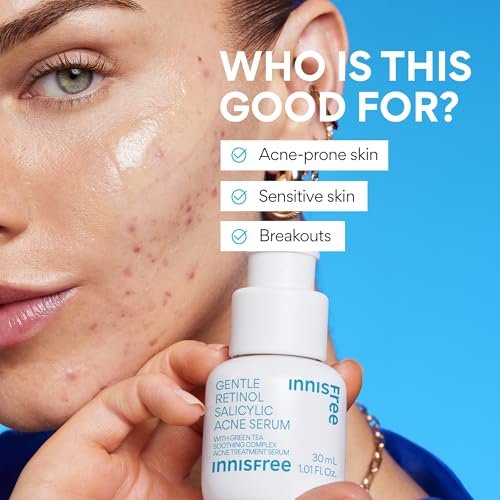 innisfree Gentle Retinol Salicylic Acne Serum - Korean Face Treatment for Blemishes & Clear Skin, 1.01 Fl Oz Avelisse