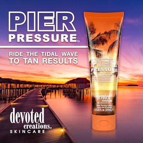 Devoted Creations Pier Pressure Transfer Resistant Vivid Bronzing Ultra-Moisturizing Dark Tanning Lotion, 8.5 Fl Oz - görsel 8