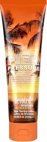 Devoted Creations Pier Pressure Transfer Resistant Vivid Bronzing Ultra-Moisturizing Dark Tanning Lotion, 8.5 Fl Oz - görsel 2