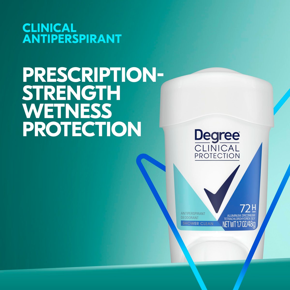 Degree Clinical Protection Antiperspirant Deodorant for Women, 72-Hour Sweat & Odor Protection, Shower Clean, 1.7 oz (3-Pack) Avelisse
