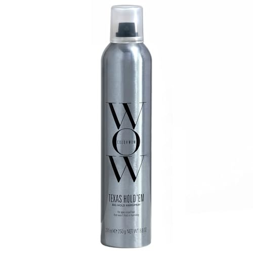 COLOR WOW Texas Hold 'Em Big Hold Hairspray - Extra Firm Hold, Heat & UV Protection, Anti-Humidity, No Crunch or Flake, Brushable Finish, 8.8 Fl Oz Avelisse
