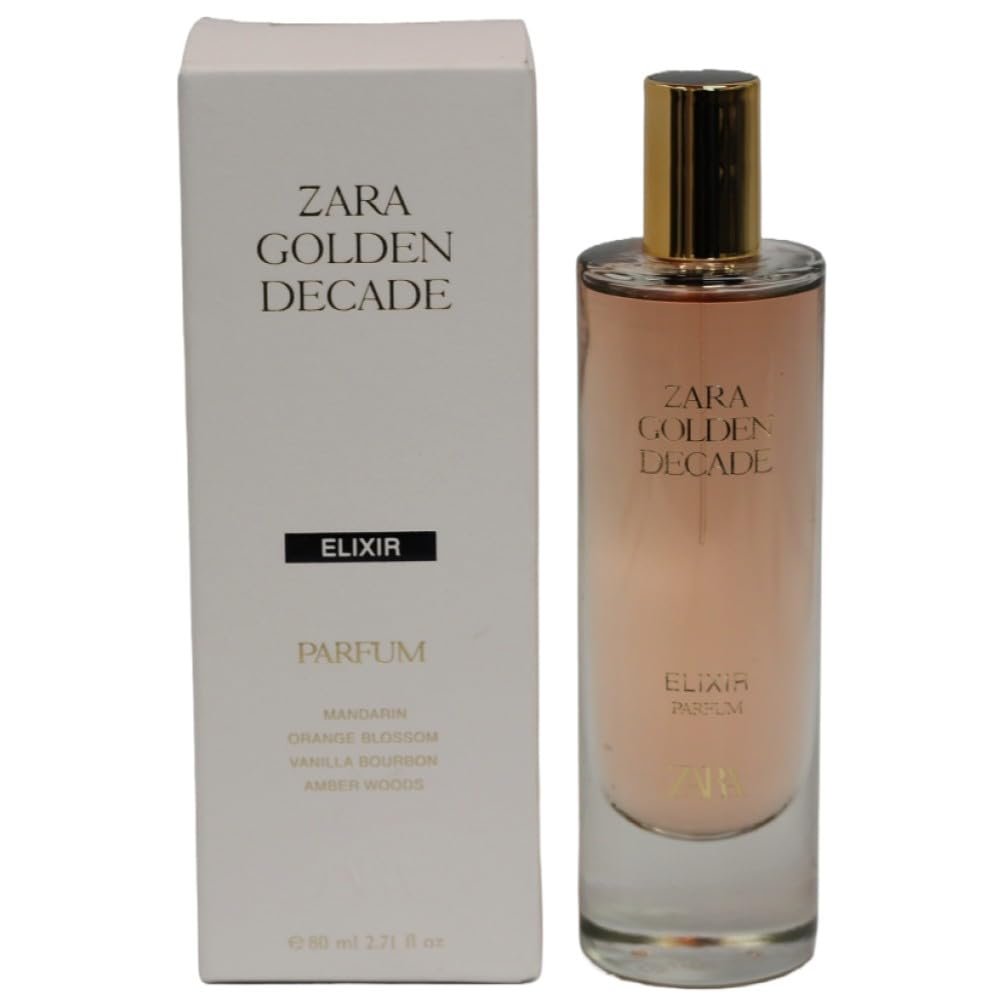 Zara Golden Decade Elixir Parfum for Women - 80ml Eau de Parfum, Hypnotic & Elegant Fragrance with Jasmine, Orange Blossom, Mandarin & Sweet Lavender - görsel 1