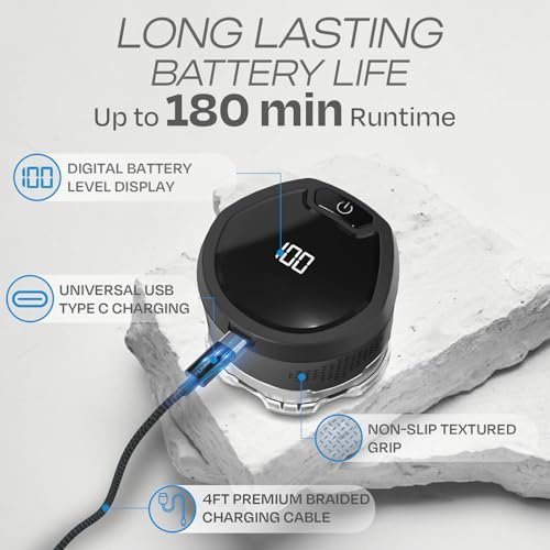 HUMMINGBIRD MK13 Premium Head Shaver for Men - 7 Blade Electric Razor, Cordless USB-C Rechargeable, Wet & Dry, LED Display, Travel Case Avelisse
