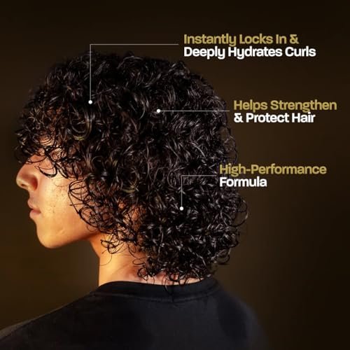 BASED Curl Cream for Men – Curl Defining Cream for Curly Hair, Medium Hold, Hydrates & Nourishes with Agave, Silk Protein & Castor Oil, No Harsh Chemicals, 8.5 oz Avelisse