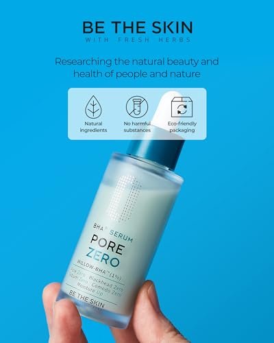 BE THE SKIN Pore Zero BHA Exfoliating Serum (30ml) - Natural Willow Bark BHA + AHA for Clogged Pores & Blackheads, Cica Soothing for Oily Sensitive Skin Avelisse