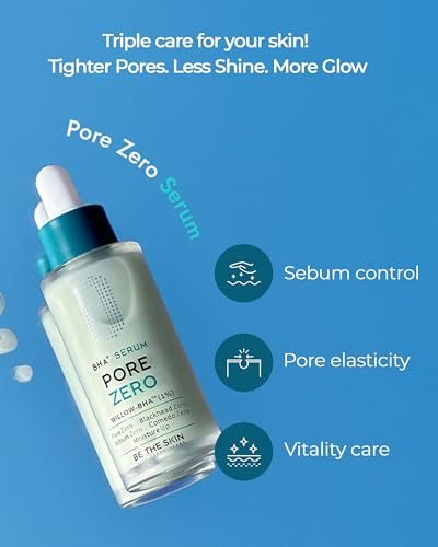 BE THE SKIN Pore Zero BHA Exfoliating Serum (30ml) - Natural Willow Bark BHA + AHA for Clogged Pores & Blackheads, Cica Soothing for Oily Sensitive Skin Avelisse