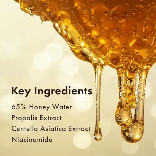 TOSOWOONG Honey Glow 65% Propolis Serum with Hyaluronic Acid, Kojic Acid, Niacinamide – Hydrating & Soothing Facial Serum for Uneven Skin Tone, Glass Skin, Korean Skincare, 33ml Avelisse