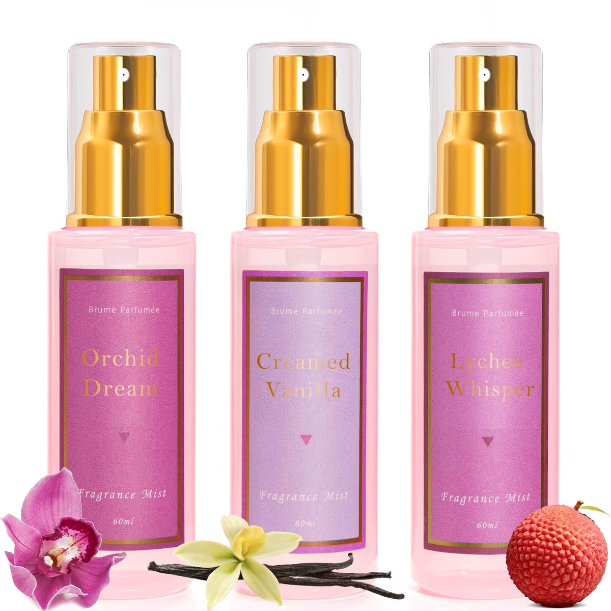 Azulfra Body Spray for Women - Travel Size Fragrance Gift Set, 3 Pack, Each 2 Fl Oz - görsel 1