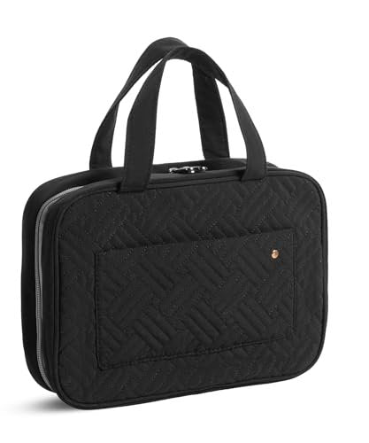 Ms. Pen Travel Toiletry Bag Organizer - Black, Water-Resistant Makeup Bag with Hanging Hook - görsel 2