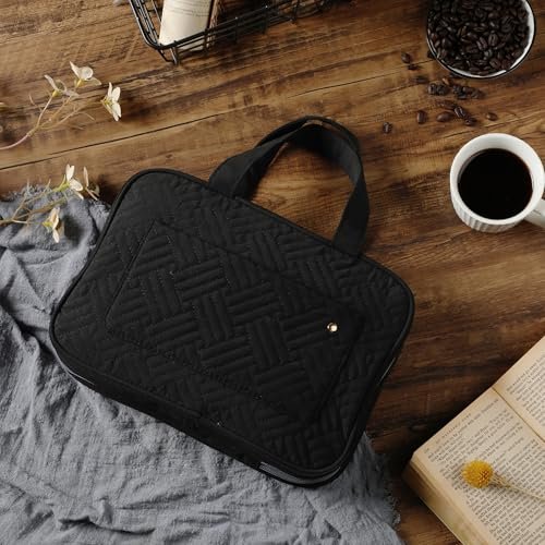 Ms. Pen Travel Toiletry Bag Organizer - Black, Water-Resistant Makeup Bag with Hanging Hook - görsel 18