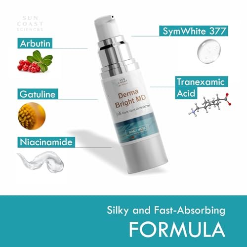 Derma Bright MD Dark Spot Diminisher - Vitamin C & Hyaluronic Acid Face Serum for Uneven Skin Tone & Age Spots - 1 Fl Oz - görsel 12