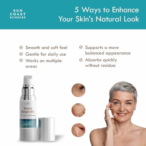 Derma Bright MD Dark Spot Diminisher - Vitamin C & Hyaluronic Acid Face Serum for Uneven Skin Tone & Age Spots - 1 Fl Oz - görsel 6
