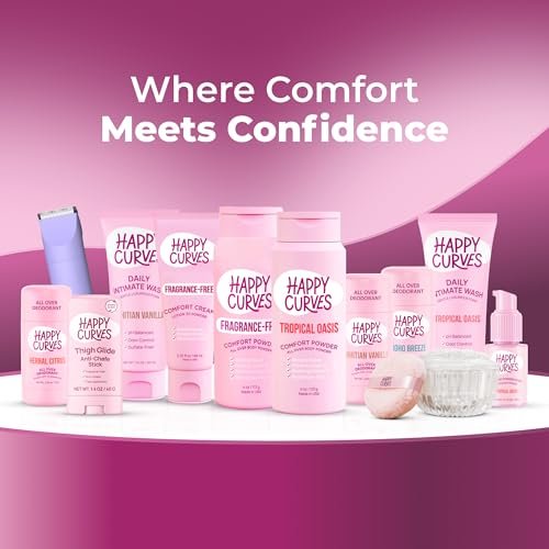 HAPPY CURVES All Over Whole Body Deodorant for Women - Aluminum-Free, Invisible Full Body Odor Control, Sensitive Skin Safe, Tropical Oasis Scent, 2.65 oz Avelisse