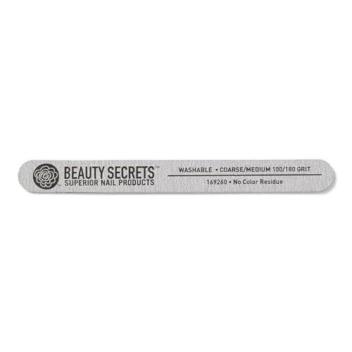 Beauty Secrets Drip & Clog Proof Nail Glue (1 Pack) with Zebra Cushion Nail File - Medium Coarse 180/100 Grit Avelisse