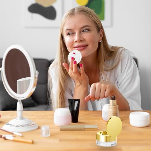 6-Pack Empty Loose Powder Containers with Puff & Mirror – Reusable Plastic Makeup Powder Case for DIY Cosmetics - görsel 11