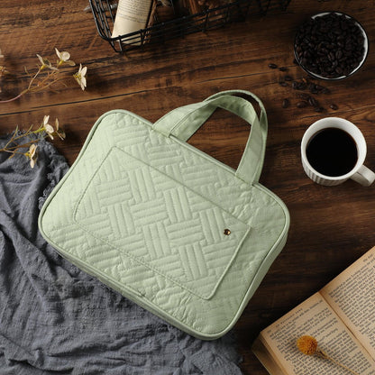 Ms. Pen Travel Toiletry Bag Organizer - Pistachio Green, Water-Resistant Hanging Makeup Bag