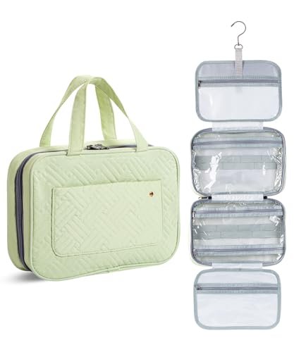 Ms. Pen Travel Toiletry Bag Organizer - Pistachio Green, Water-Resistant Hanging Makeup Bag - görsel 2