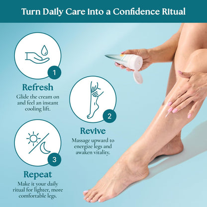 Nurturelief Micronized Diosmin Vein Contour Cream with Hesperidin - Cooling Comfort Formula, Doctor-Crafted Advanced Absorption, Daily Cosmetic Care for Lighter-Feeling Legs (4 oz) Avelisse