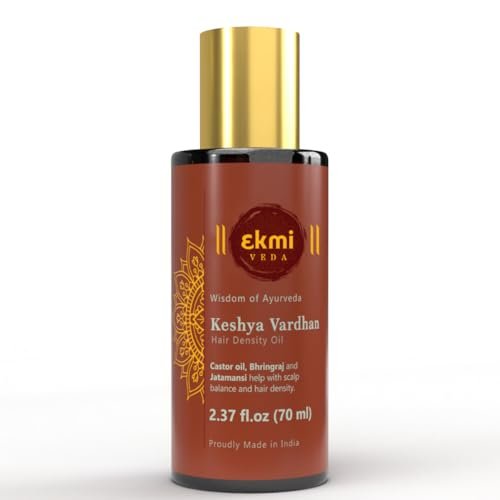 EKMIVEDA Ayurvedic Castor & Rosemary Oil for Hair Density - DHT Blocker, Hair Loss Treatment for Women & Men, 2.37 Fl Oz Avelisse