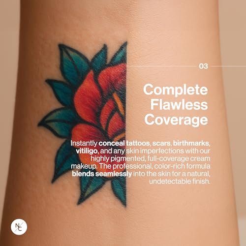 Narrative Cosmetics 12-Color Tattoo Cover Up Makeup Palette – Quick-Set Waterproof Cream Concealer for Tattoos, Scars & Blemishes – Long-Lasting, Smudge-Proof Formula for All Skin Tones Avelisse