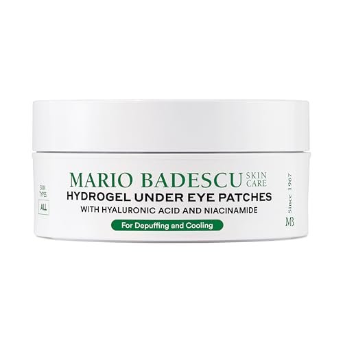 Mario Badescu Hydrogel Under Eye Patches – 30 Pairs Hydrating Eye Masks for Puffy Eyes, Dark Circles & Fine Lines with Hyaluronic Acid & Niacinamide Avelisse