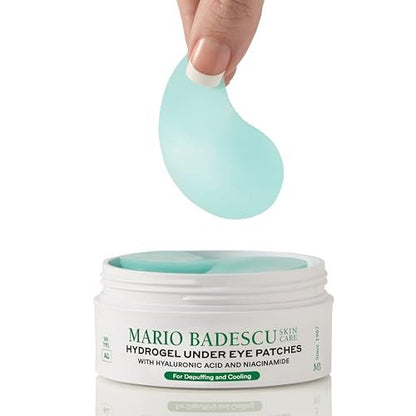 Mario Badescu Hydrogel Under Eye Patches – 30 Pairs Hydrating Eye Masks for Puffy Eyes, Dark Circles & Fine Lines with Hyaluronic Acid & Niacinamide Avelisse
