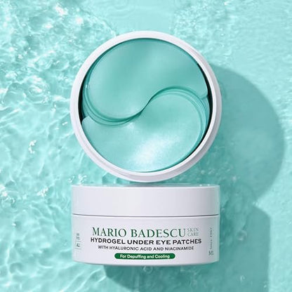 Mario Badescu Hydrogel Under Eye Patches – 30 Pairs Hydrating Eye Masks for Puffy Eyes, Dark Circles & Fine Lines with Hyaluronic Acid & Niacinamide Avelisse