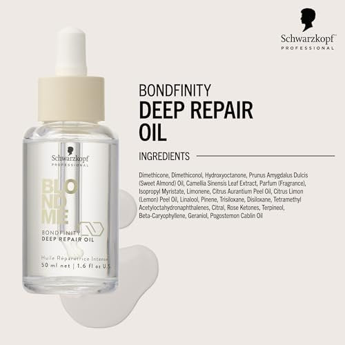 BlondMe Bondfinity Deep Repair Oil for Blonde, Lightened & Grey Hair - 1.6 Fl Oz - Reduces Frizz, Heat Protection, Prevents Breakage - görsel 6