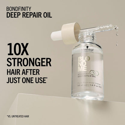 BlondMe Bondfinity Deep Repair Oil for Blonde, Lightened & Grey Hair - 1.6 Fl Oz - Reduces Frizz, Heat Protection, Prevents Breakage