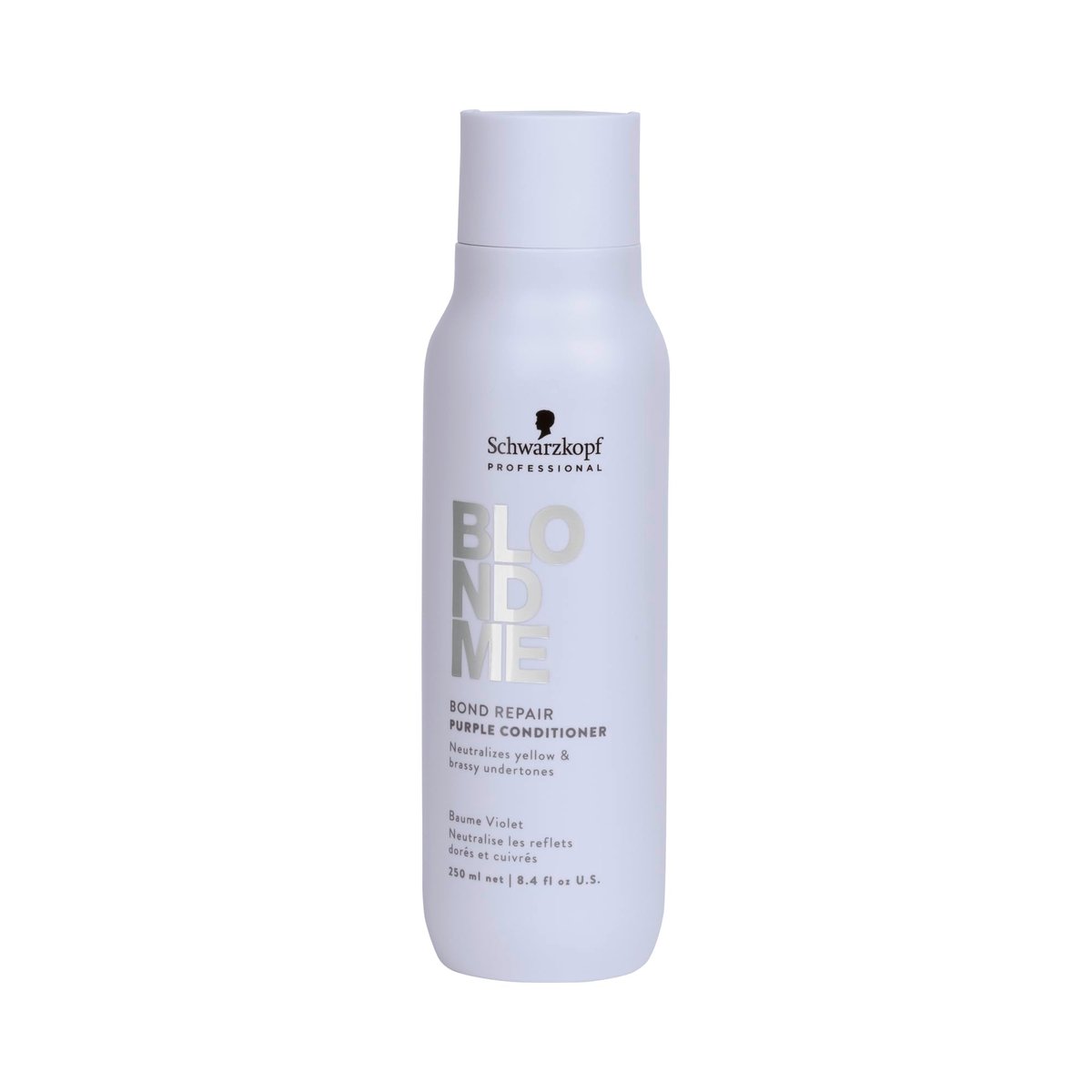 BlondMe Bond Repair Purple Conditioner for Blonde Hair - Neutralizes Yellow & Brassy Tones - Lightweight, Nourishing & Detangling - 8.45 Fl Oz Avelisse