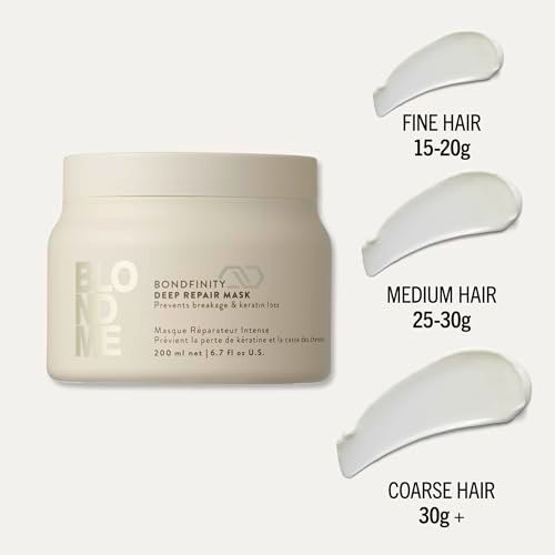 BlondMe Bondfinity Deep Repair Mask for Blonde Hair | Intensive Hair Treatment | Strengthens, Repairs, & Prevents Breakage | For Blonde, Lightened, & Grey Hair Avelisse