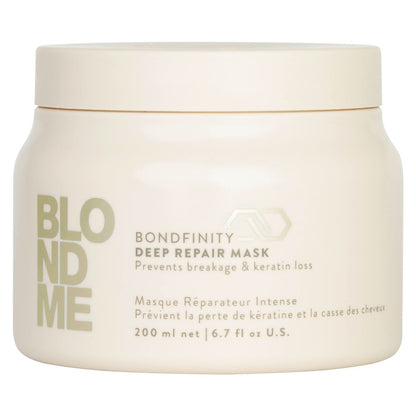 BlondMe Bondfinity Deep Repair Mask for Blonde Hair | Intensive Hair Treatment | Strengthens, Repairs, & Prevents Breakage | For Blonde, Lightened, & Grey Hair Avelisse