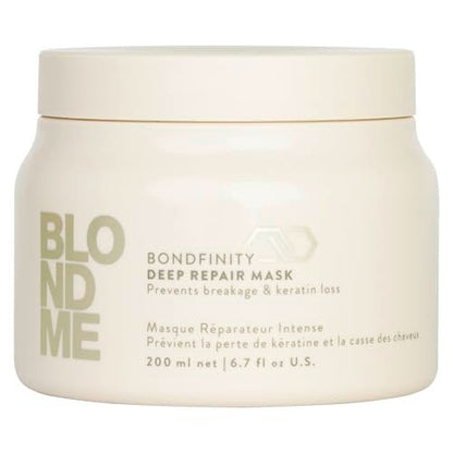 BlondMe Bondfinity Deep Repair Mask for Blonde Hair | Intensive Hair Treatment | Strengthens, Repairs, & Prevents Breakage | For Blonde, Lightened, & Grey Hair Avelisse