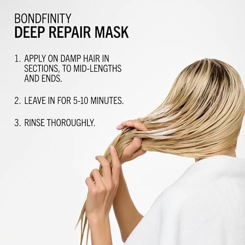 BlondMe Bondfinity Deep Repair Mask for Blonde Hair | Intensive Hair Treatment | Strengthens, Repairs, & Prevents Breakage | For Blonde, Lightened, & Grey Hair Avelisse
