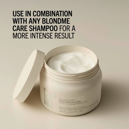 BlondMe Bond Repair Sealing Balm for Blonde, Lightened & Grey Hair - 2.5 Fl Oz - Tame Split Ends, Reduce Frizz & Heat Protection Avelisse