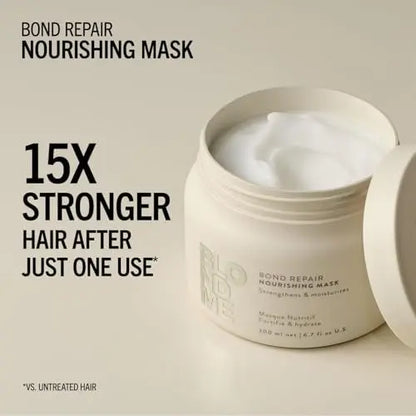 BlondMe Bond Repair Nourishing Mask for Blonde, Lightened & Grey Hair - Intensive Moisture & Softness, 6.7 Fl Oz Avelisse