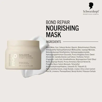 BlondMe Bond Repair Nourishing Mask for Blonde, Lightened & Grey Hair - Intensive Moisture & Softness, 6.7 Fl Oz Avelisse