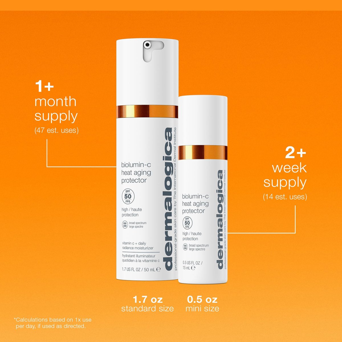 Dermalogica Biolumin-C Heat Aging Protector SPF 50 – Daily Face Moisturizer with Sunscreen, 1.7 fl oz Avelisse