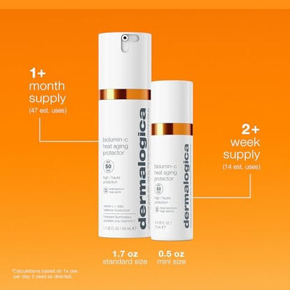 Dermalogica Biolumin-C Heat Aging Protector SPF 50 – Daily Face Moisturizer with Sunscreen, 1.7 fl oz Avelisse