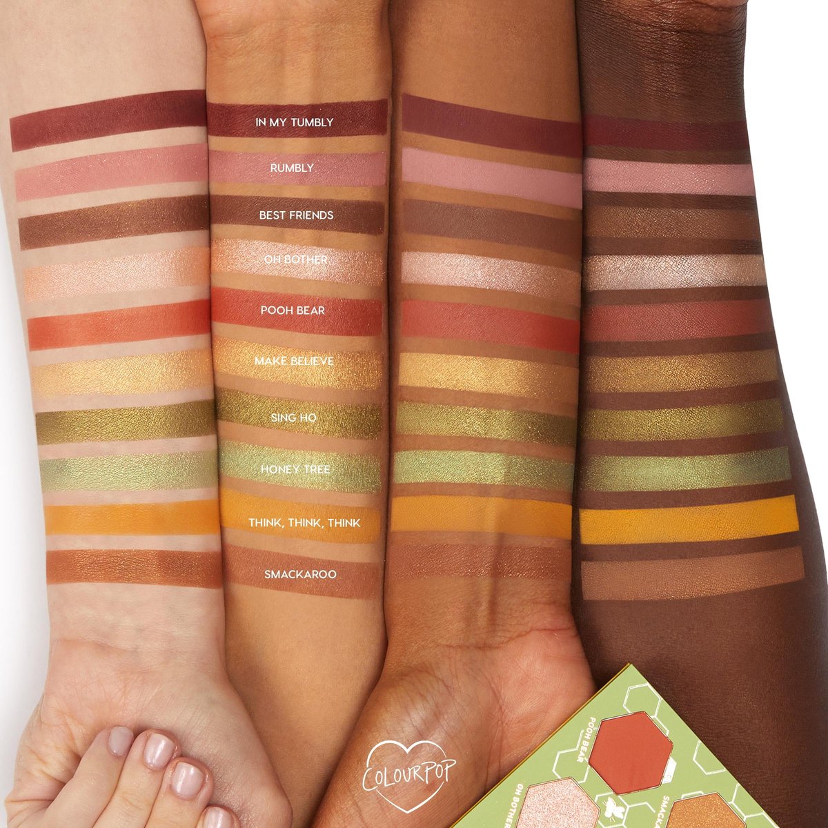 ColourPop x Winnie the Pooh Sweet As Can Bee Eyeshadow Palette - Honey Tone Eye Makeup Palette Avelisse