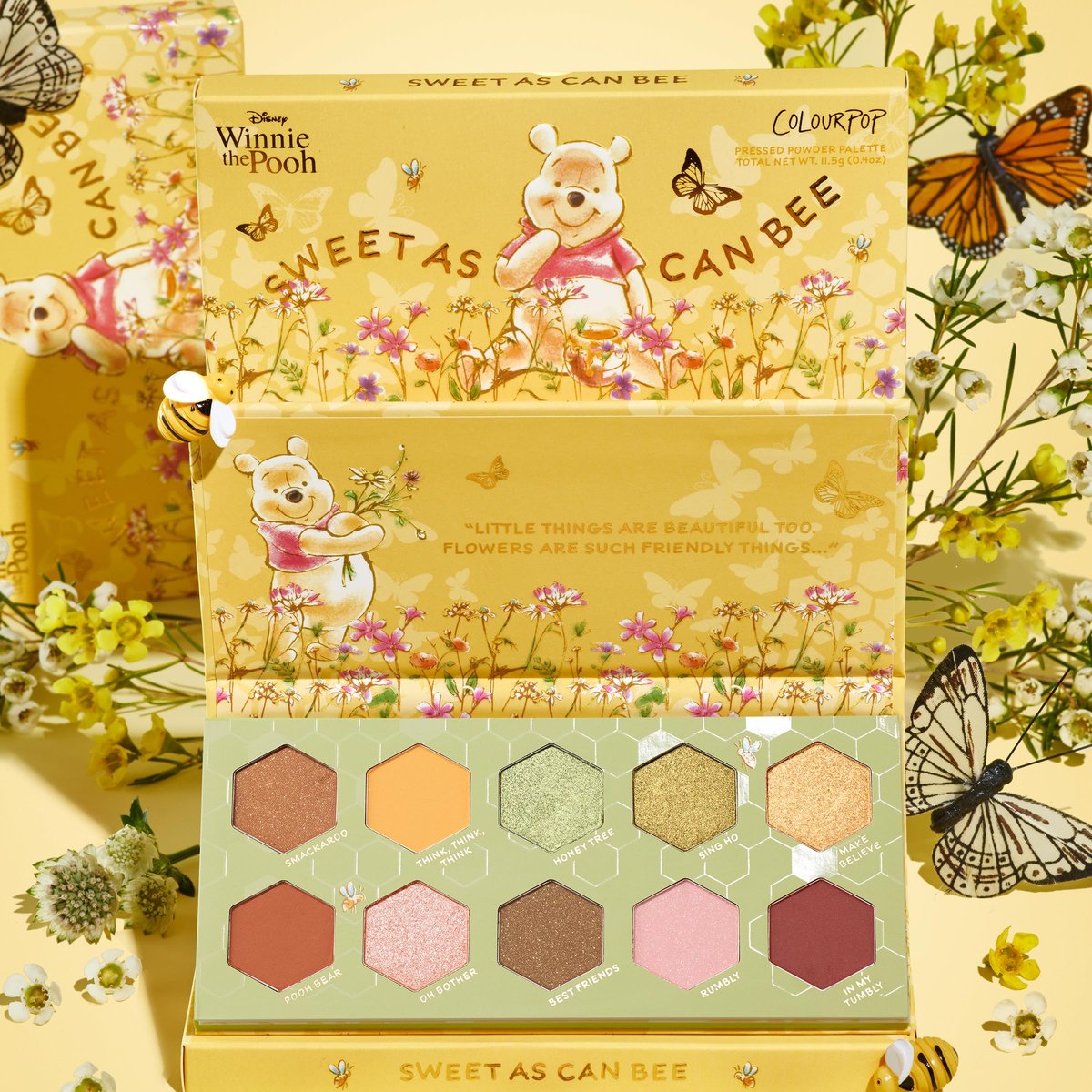 ColourPop x Winnie the Pooh Sweet As Can Bee Eyeshadow Palette - Honey Tone Eye Makeup Palette Avelisse