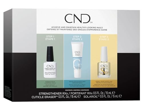 CND CARE.CONDITION.COAT Kit – Nail Strengthener, Cuticle Cream & Oil – 3-Piece Nail Treatment Set Avelisse