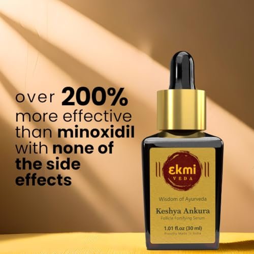 Ekmiveda Hair Growth DHT Blocker Serum with Redensyl, Procapil, Ayurvedic Herbs - Follicle Stimulating Hair Density Serum for Women & Men, 1.01 Fl Oz Avelisse
